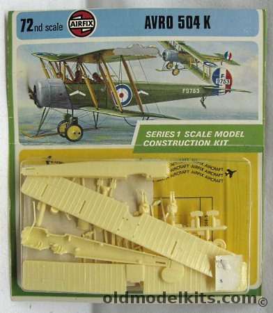 Airfix 1/72 Avro 504 K (504K) Blister Pack, 01048-5 plastic model kit